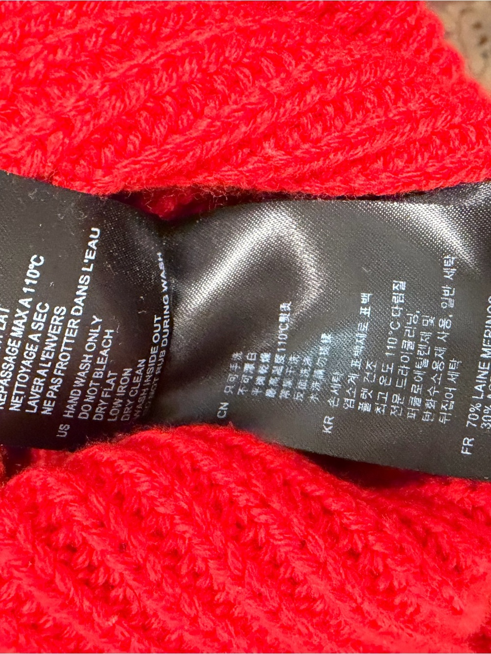Sandro Red Ribbed Crewneck Sweater - Picture 6 of 6